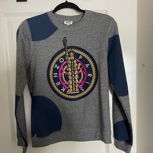 KENZO blue and grey sweater M